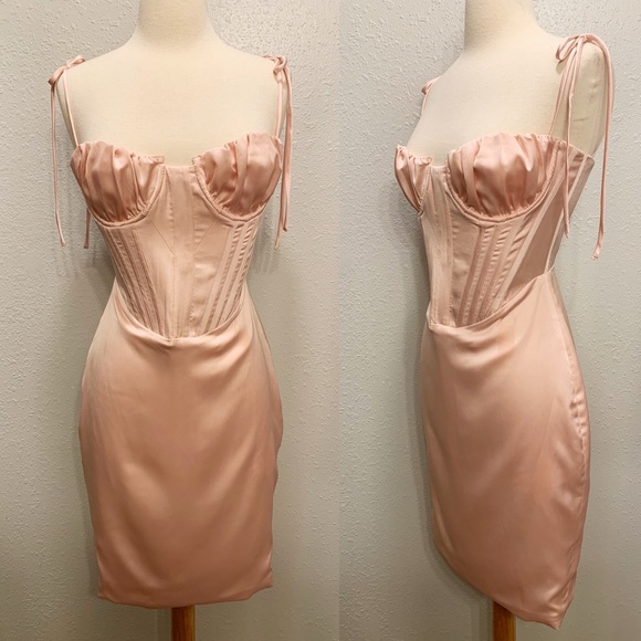 House of CB Alma Dress Blush Pink - Picture 2 of 12